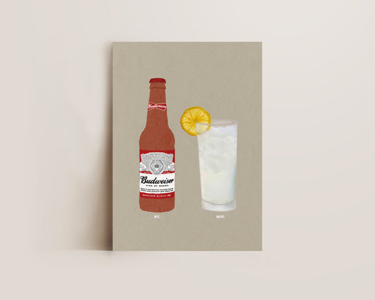 Budweiser & Vodka Lemonade Print