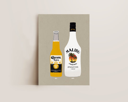Corona & Malibu Print