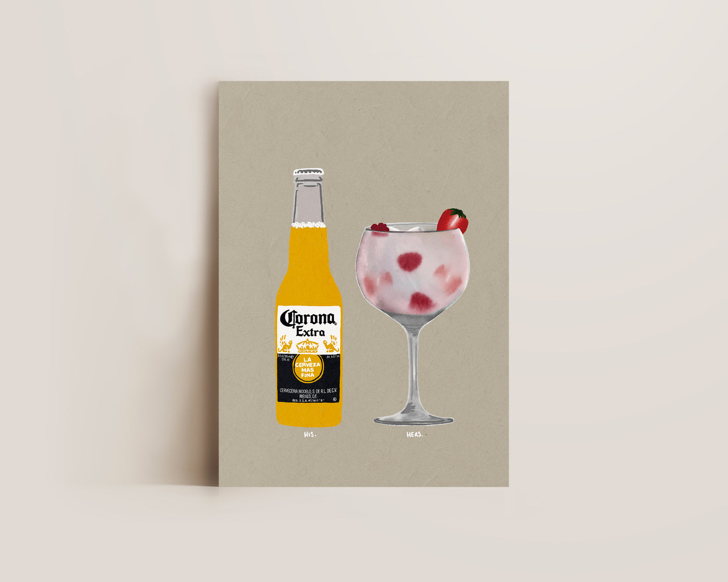Corona & Pink Gin Print