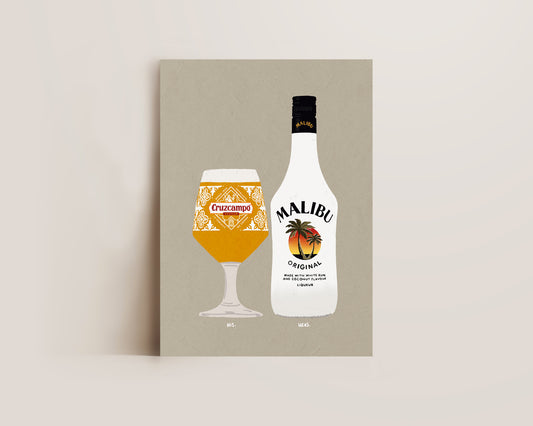 Cruzcampo & Malibu Print