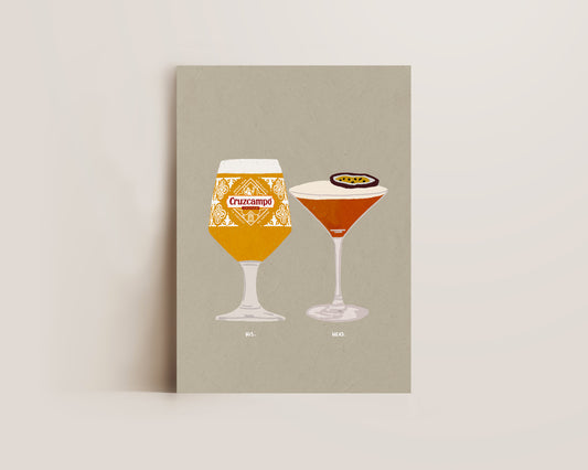 Cruzcampo & Pornstar Martini Print