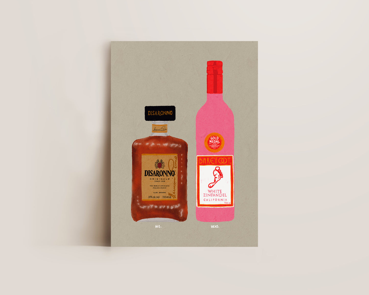 Disaronno & White Zinfandel Print