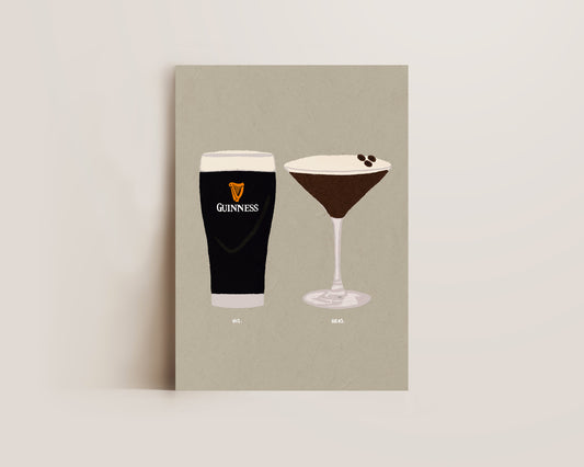 Guinness & Espresso Martini Print