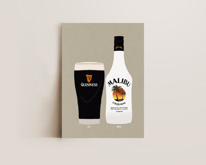 Guinness & Malibu Print
