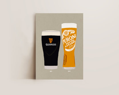 Guinness & Peroni Print