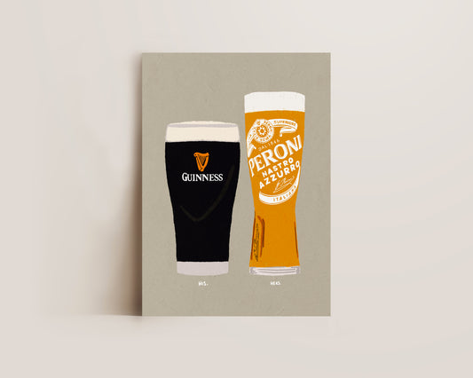 Guinness & Peroni Print