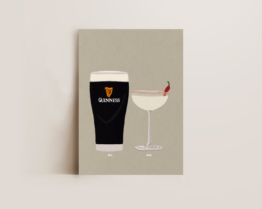 Guinness & Spicy Marg Print