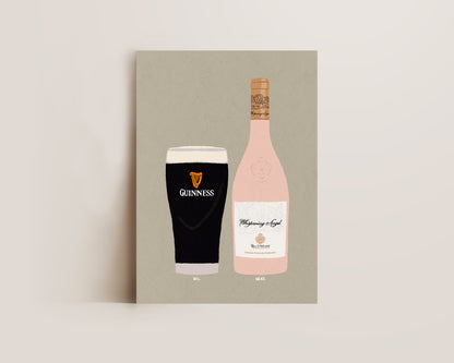 Guinness & Whispering Angel Print