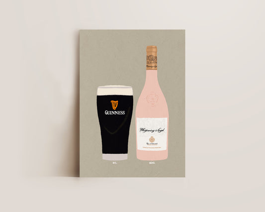 Guinness & Whispering Angel Print
