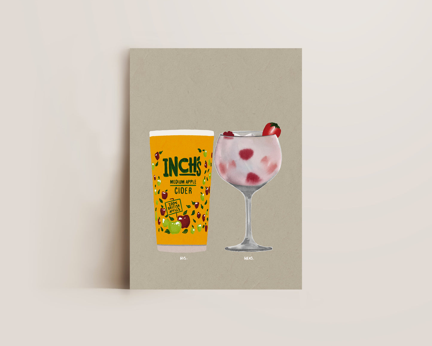 Inch's & Pink Gin Print