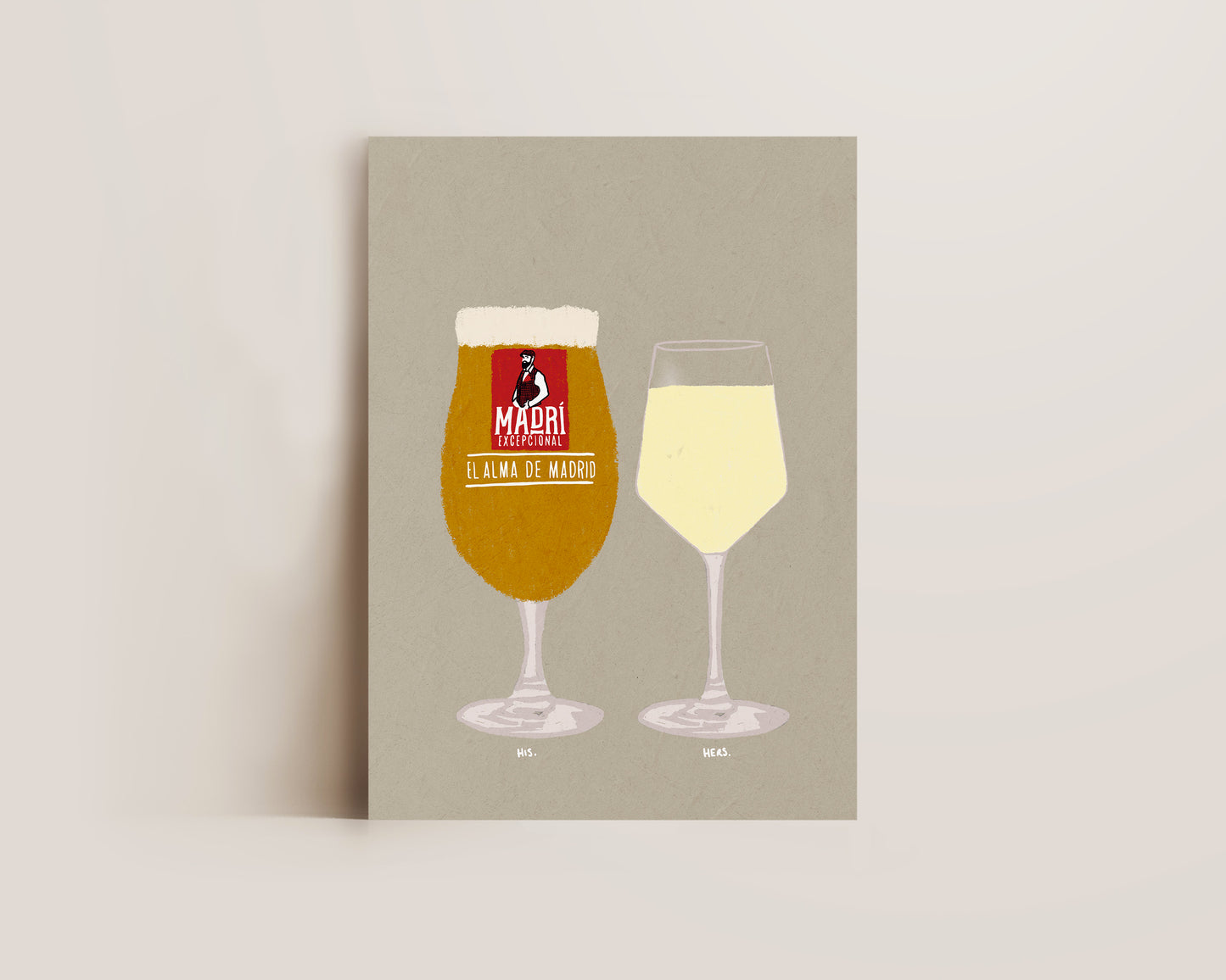 Madri & White Wine Print