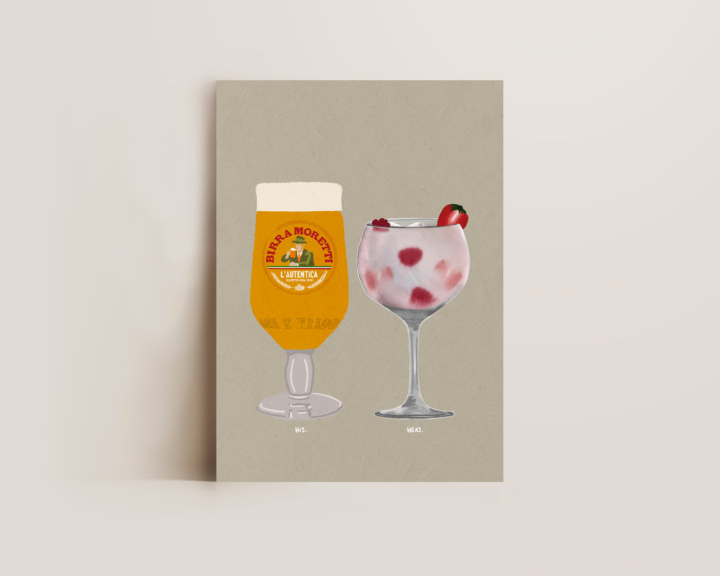 Moretti & Pink Gin Print