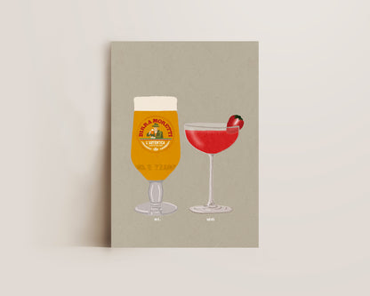 Moretti & Strawberry Daiquiri Print