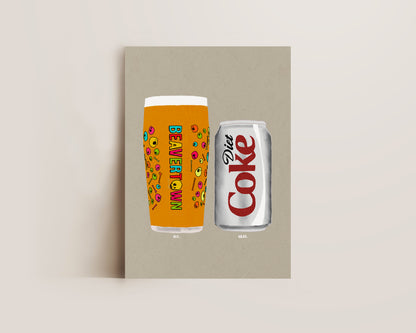 Neck Oil & Diet Coke Print