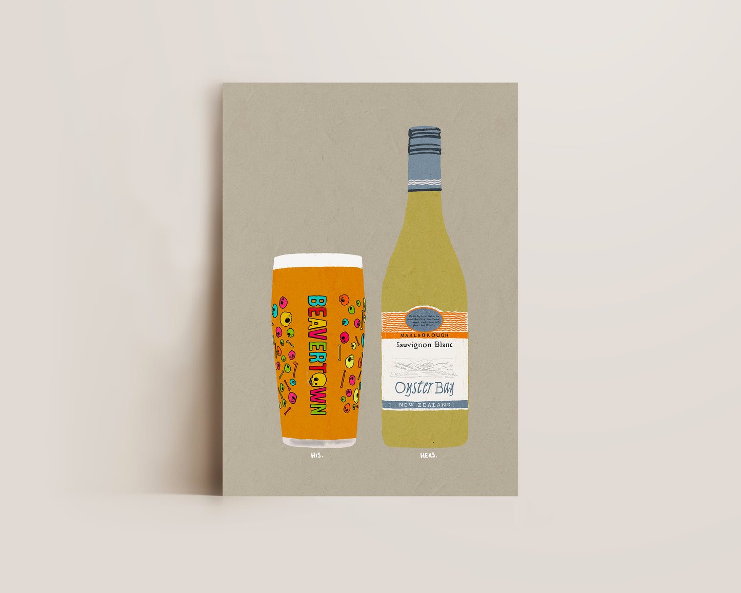 Neck Oil & Oyster Bay Print