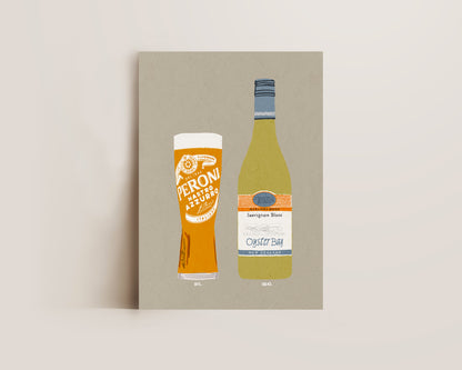 Peroni & Oyster Bay Print
