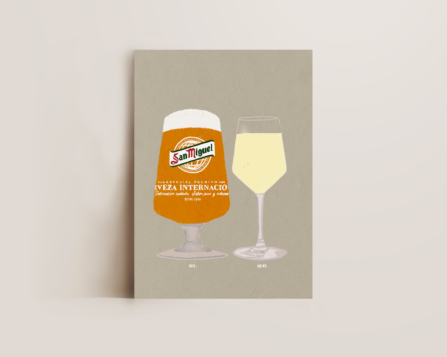 San Miguel & White Wine Print