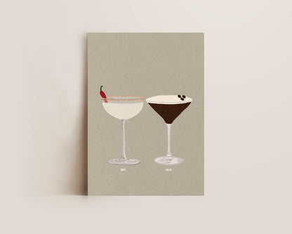 Spicy Marg & Espresso Martini Print