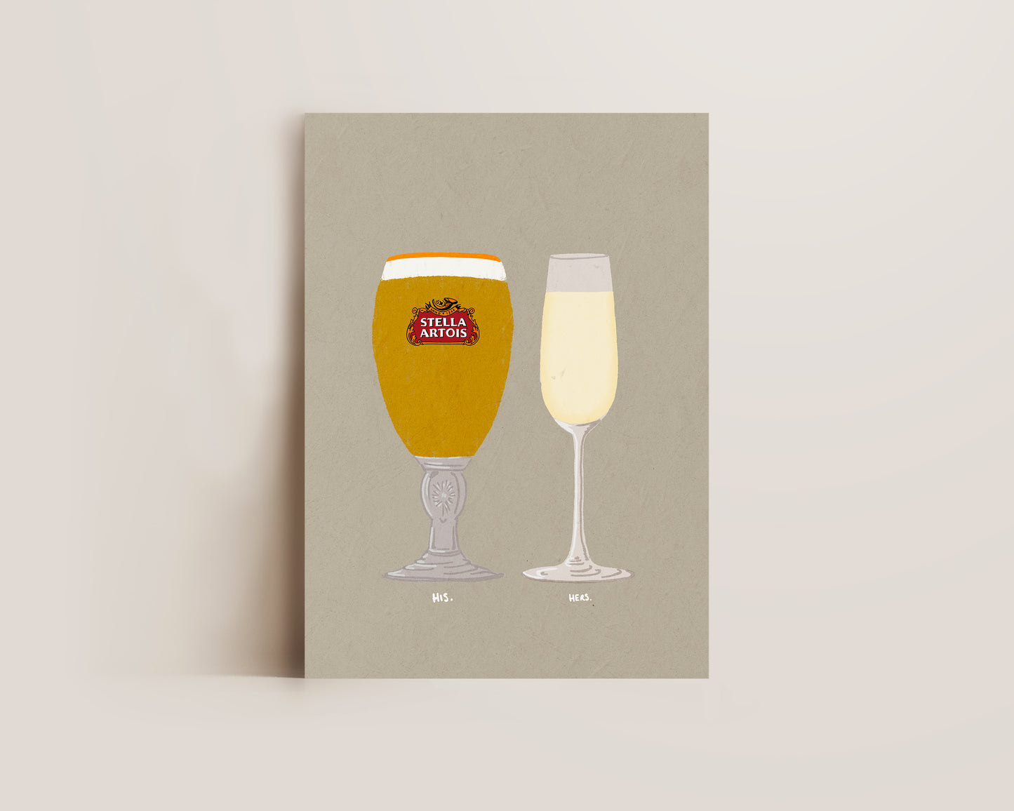 Stella & Prosecco Glass Print