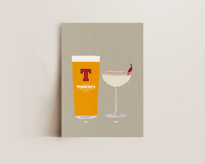 Tennent's & Spicy Marg Print