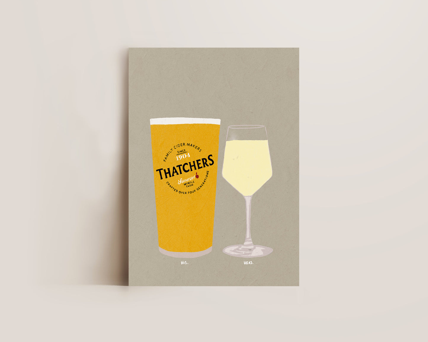 Thatchers & White Wine Print