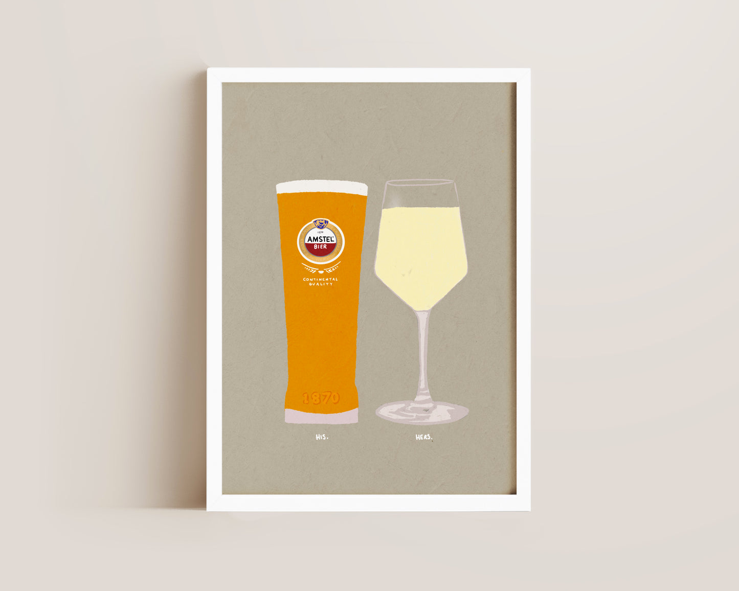 Amstel & White Wine Print