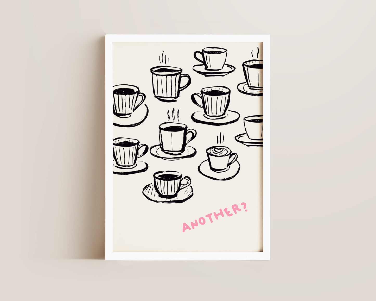 Another Coffee In Pink Print