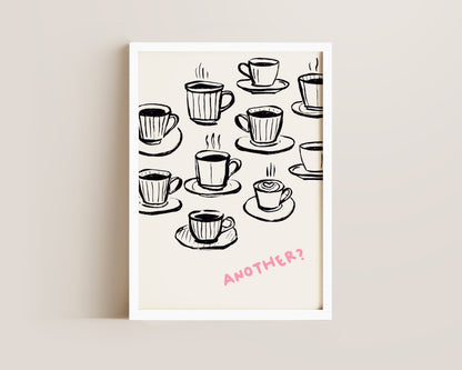Another Coffee In Pink Print