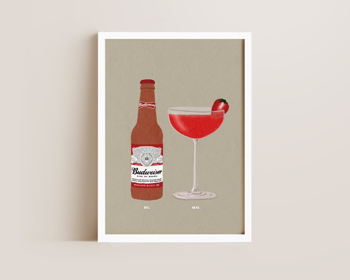 Budweisier & Strawberry Daiquiri Print