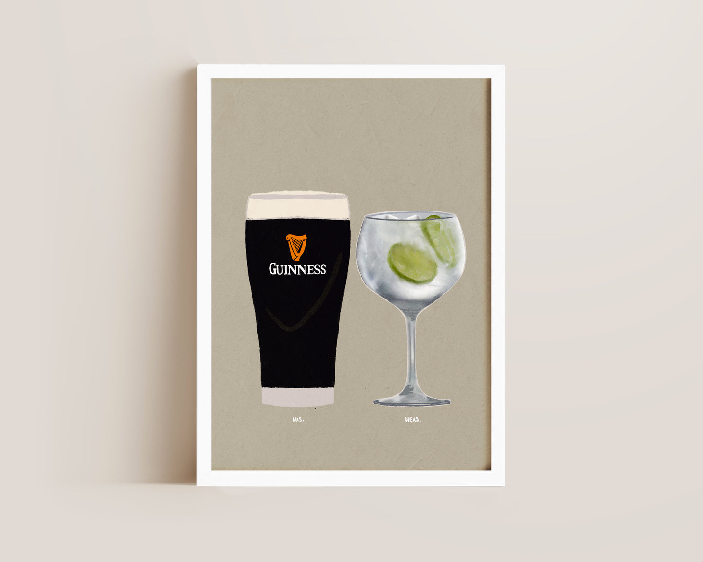 Guinness And Gin & Tonic Print