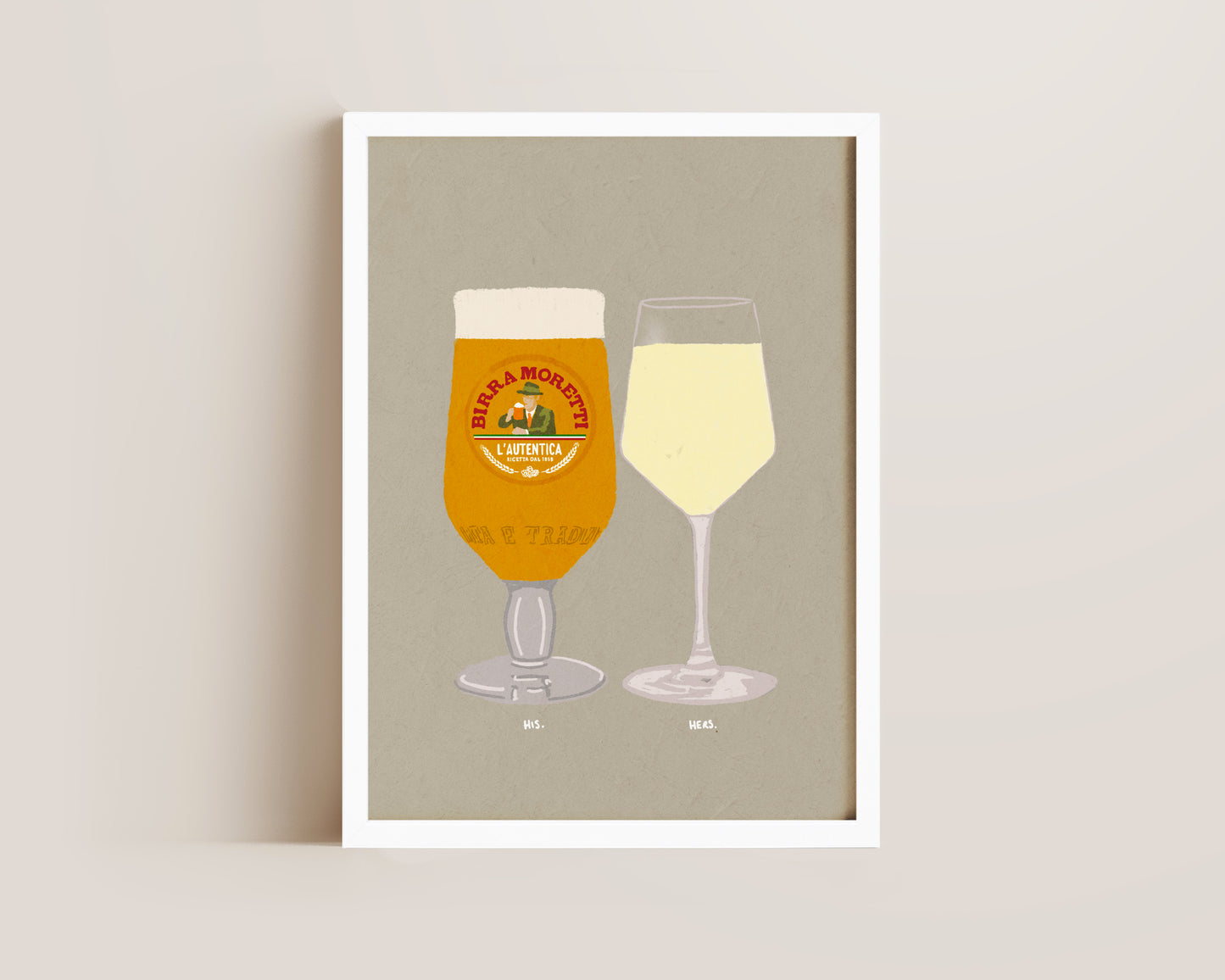 Moretti & White Wine Print