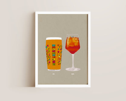 Neck Oil & Aperol Print