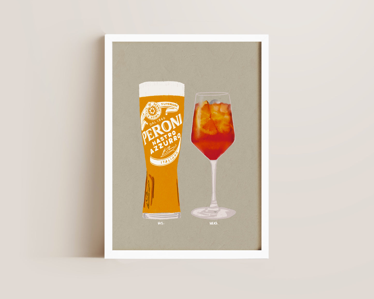 Peroni & Aperol Spritz Print