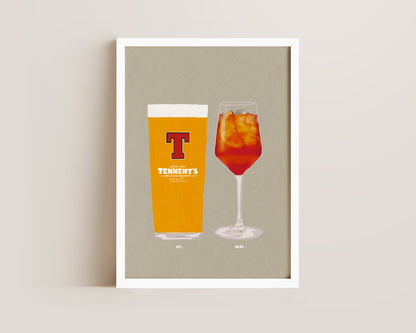 Tennents & Aperol Spritz Print