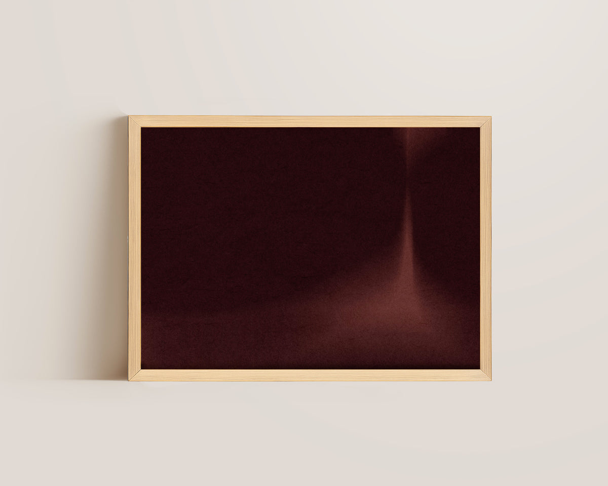 Burnt Red Abstract Wall Art Print