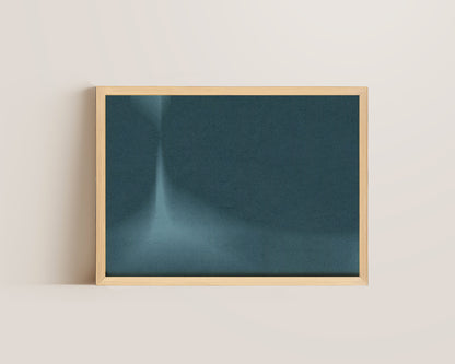Petrol Blue Abstract Wall Art Print