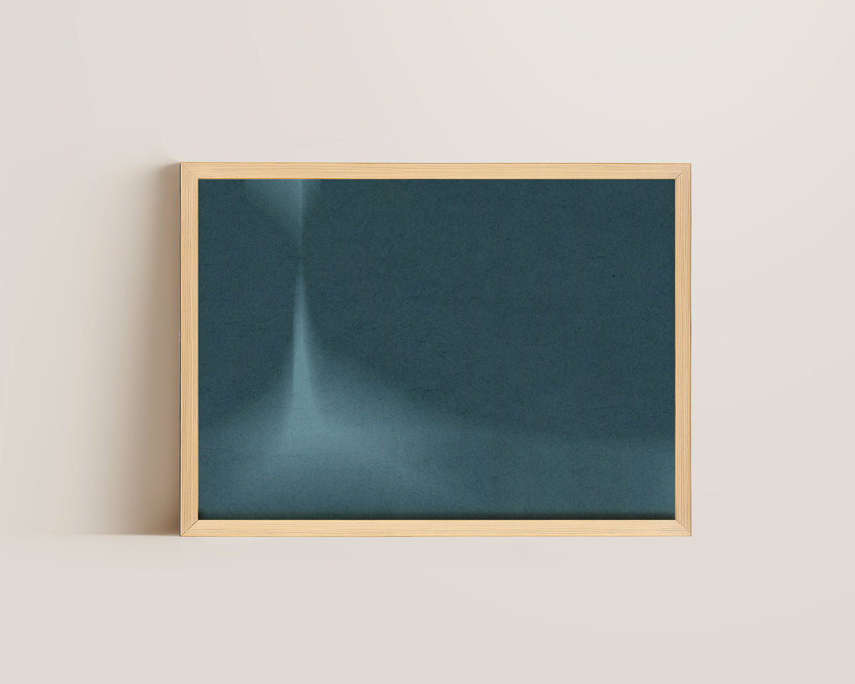 Petrol Blue Abstract Wall Art Print