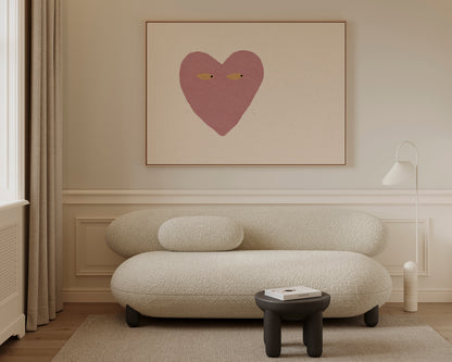 Dusty Pink Side Eye Canvas