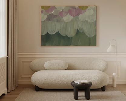 Forest Green & Pink No. 4 Canvas