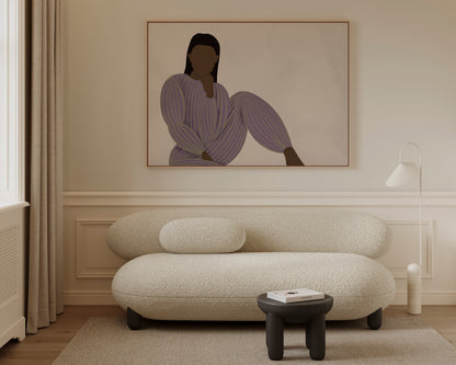 Purple Striped Lady Canvas