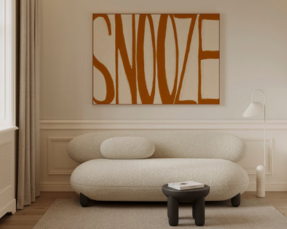 Snooze Burnt Orange Canvas
