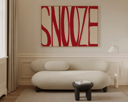 Snooze Red Canvas