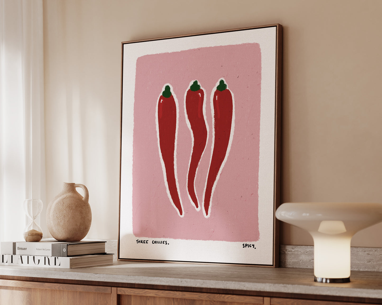 Three Chillis Canvas