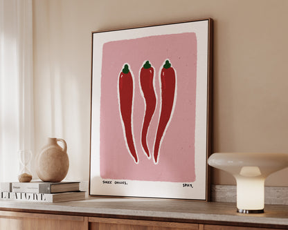 Three Chillis Canvas