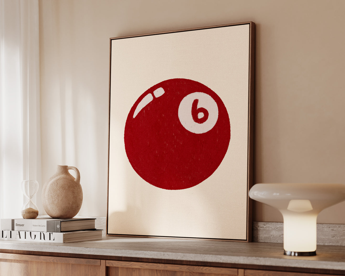 6 Ball Red Print