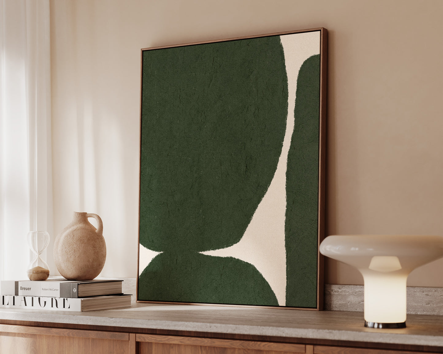 Green Shapes Canvas