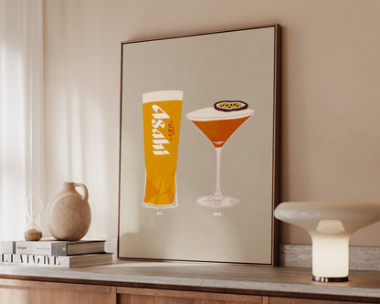 Asahi & Pornstar Martini Canvas