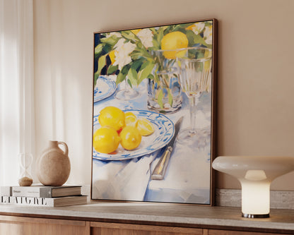 Bowl Of Lemons Canvas