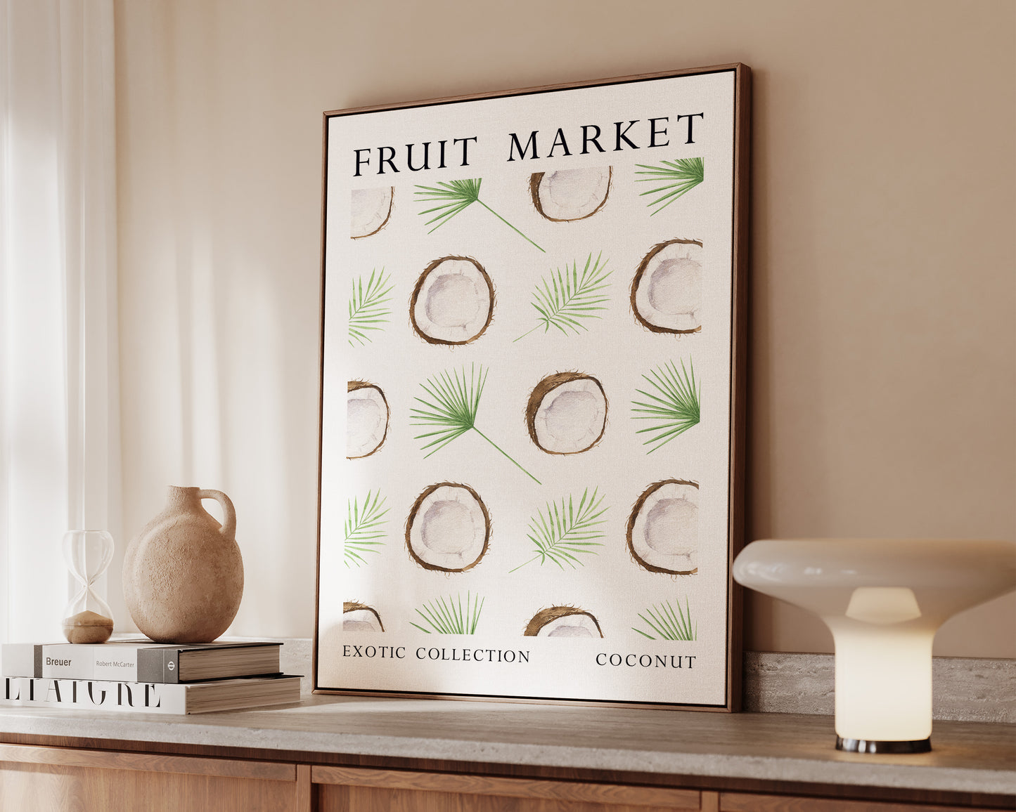 Fruit Market Coconut Canvas