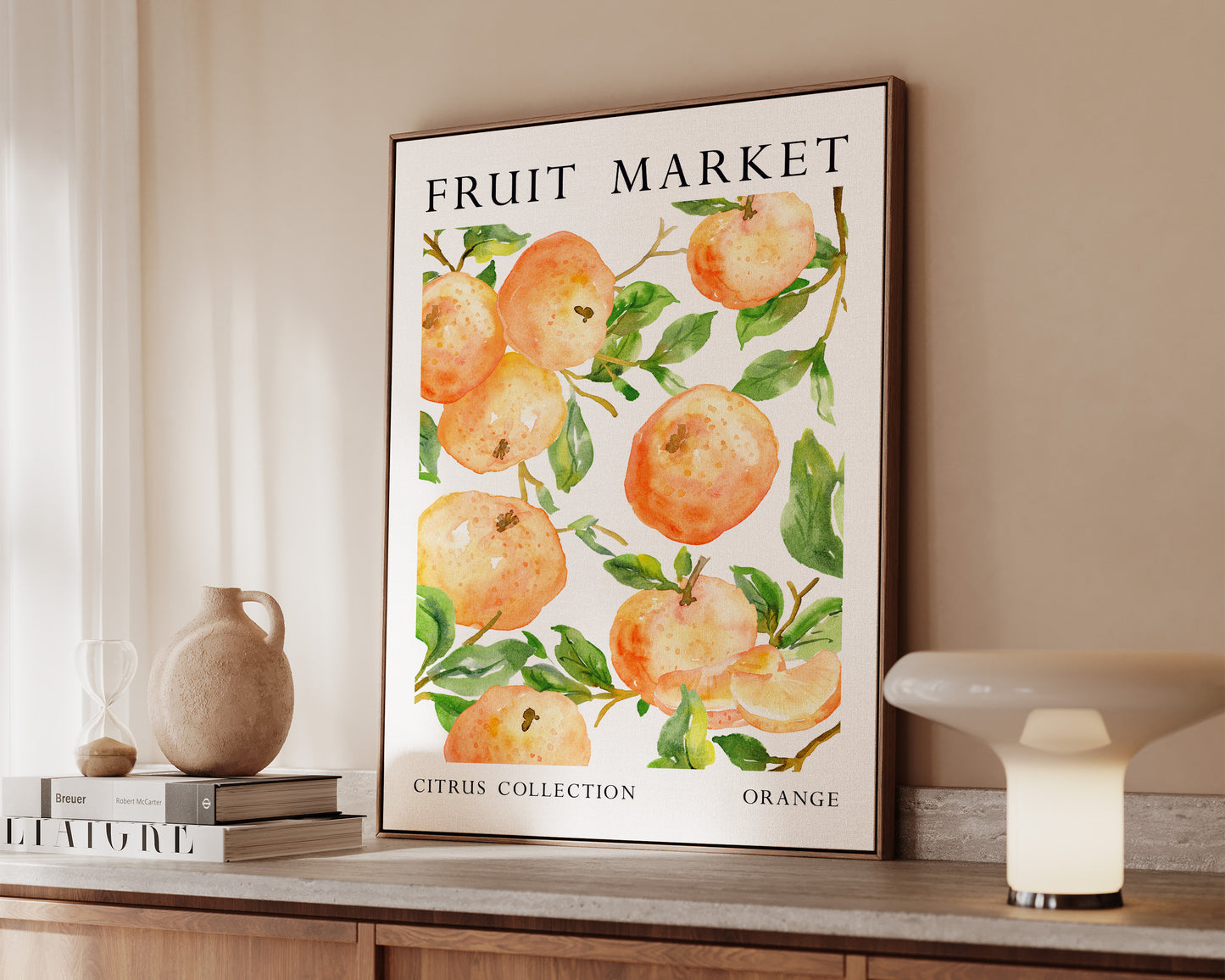 Fruit Market Orange Canvas